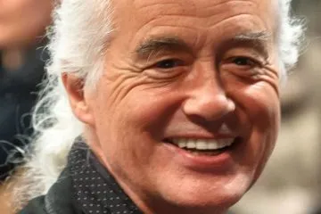 Jimmy Page smiling, UK AI discussion