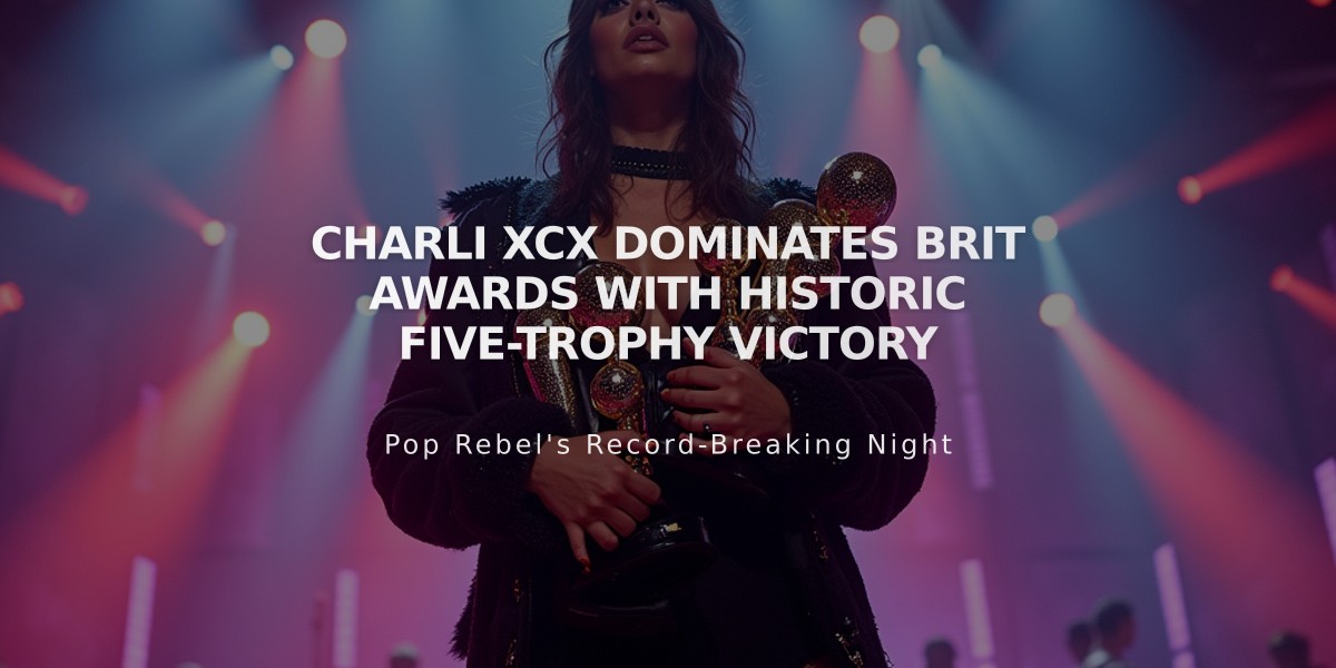 Charli XCX Dominates Brit Awards with Historic Five-Trophy Victory