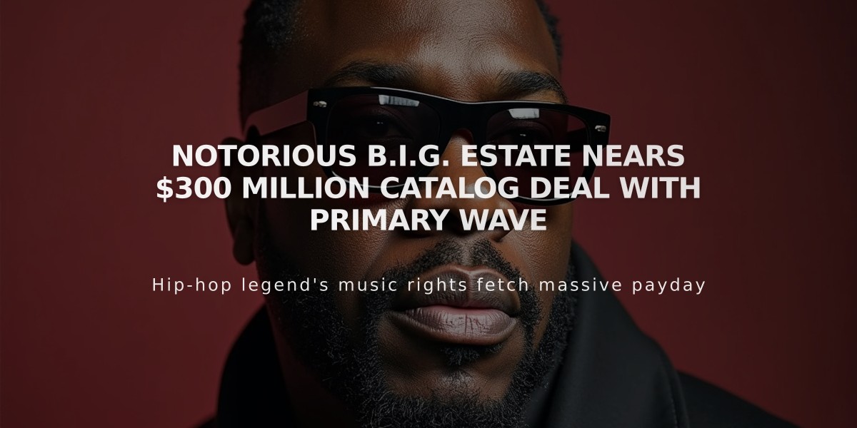 Notorious B.I.G. Estate Nears $300 Million Catalog Deal with Primary Wave