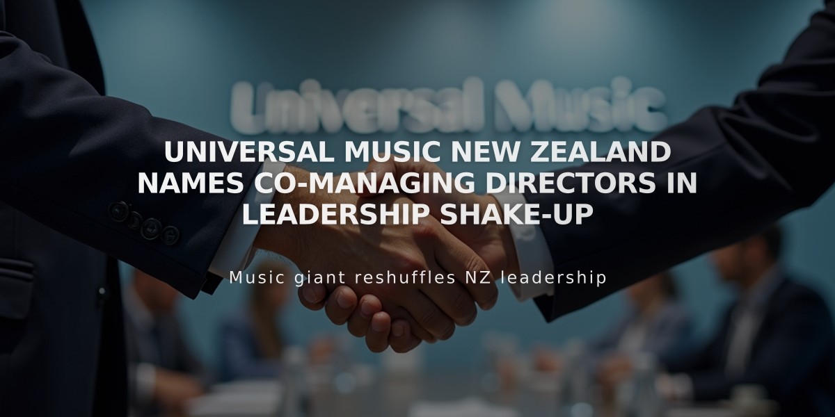 Universal Music New Zealand Names Co-Managing Directors in Leadership Shake-Up