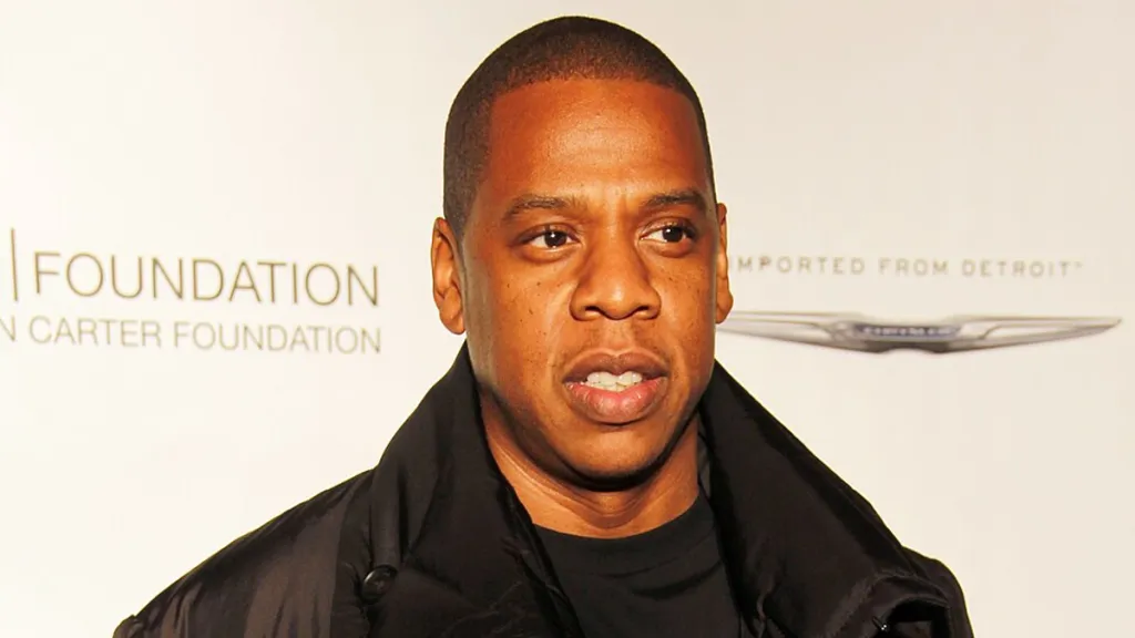 Jay Z wearing black suit jacket