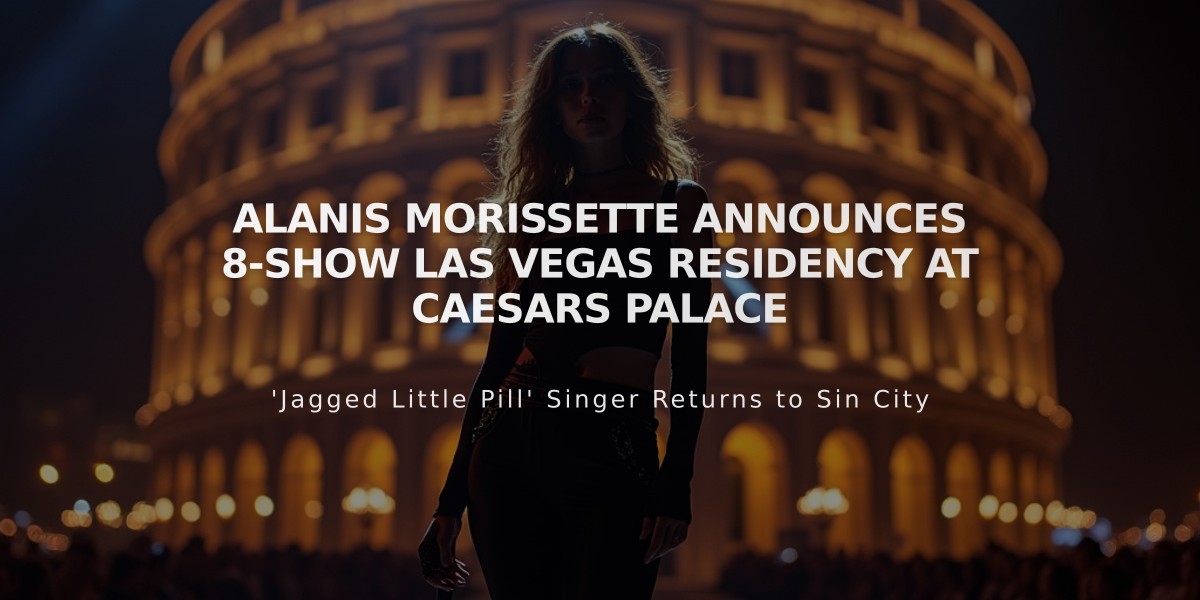 Alanis Morissette Announces 8-Show Las Vegas Residency at Caesars Palace