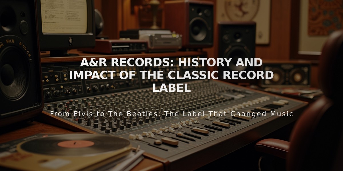 A&R Records: History and Impact of the Classic Record Label