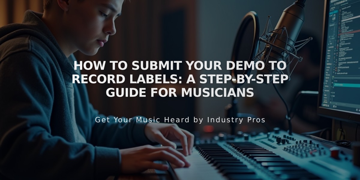 How to Submit Your Demo to Record Labels: A Step-by-Step Guide for Musicians