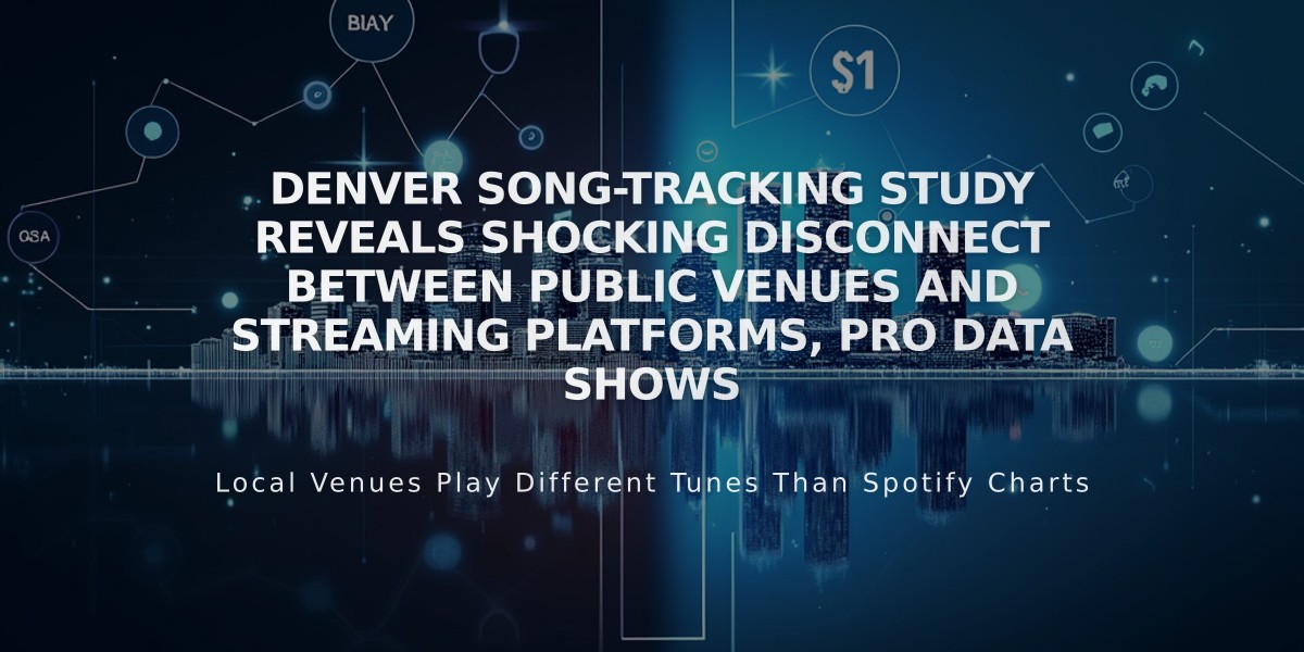 Denver Song-Tracking Study Reveals Shocking Disconnect Between Public Venues and Streaming Platforms, PRO Data Shows