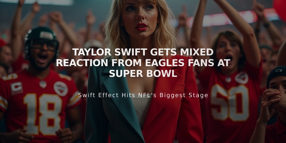 Taylor Swift Gets Mixed Reaction from Eagles Fans at Super Bowl