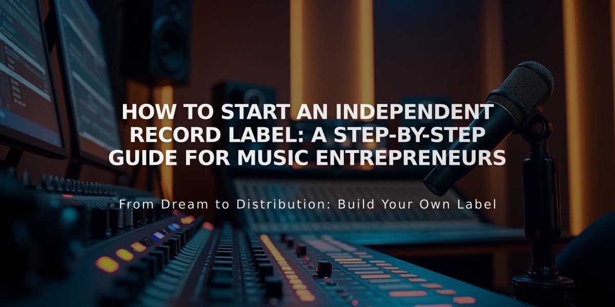 How to Start an Independent Record Label: A Step-by-Step Guide for Music Entrepreneurs