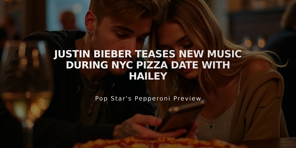 Justin Bieber Teases New Music During NYC Pizza Date with Hailey