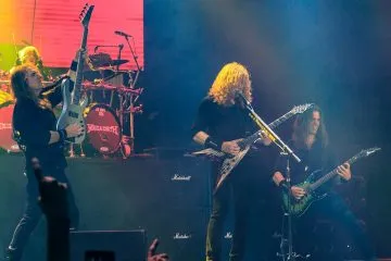 Megadeth band members performing live