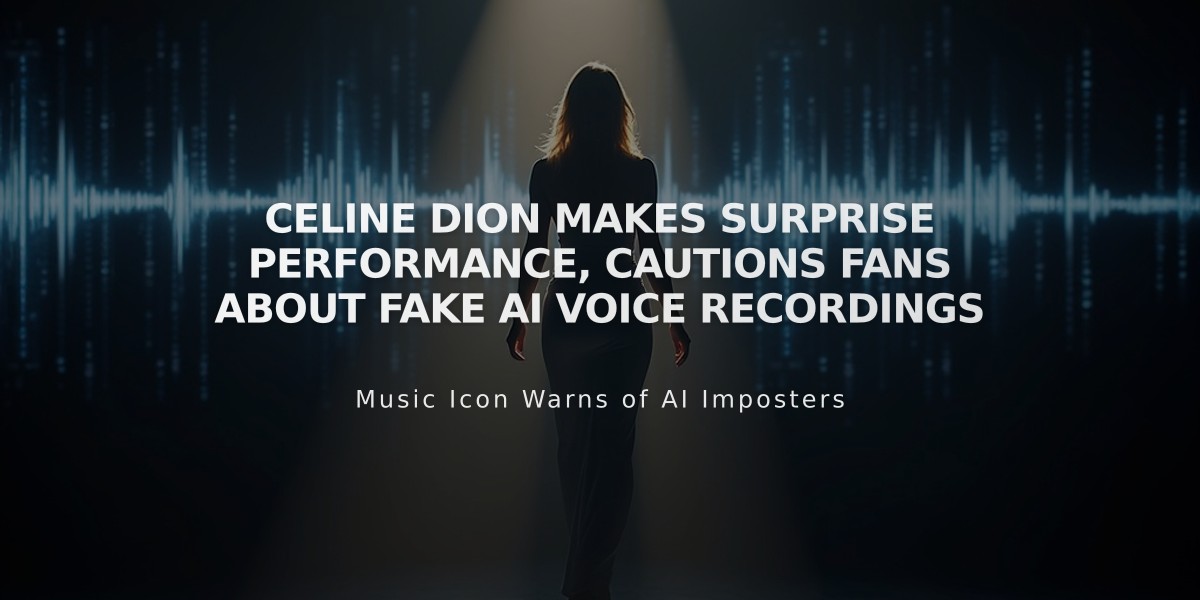 Celine Dion Makes Surprise Performance, Cautions Fans About Fake AI Voice Recordings